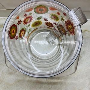 RARE FIESTA FIESTAWARE Ice Bucket Cooler with Lid flowers red orange yellow